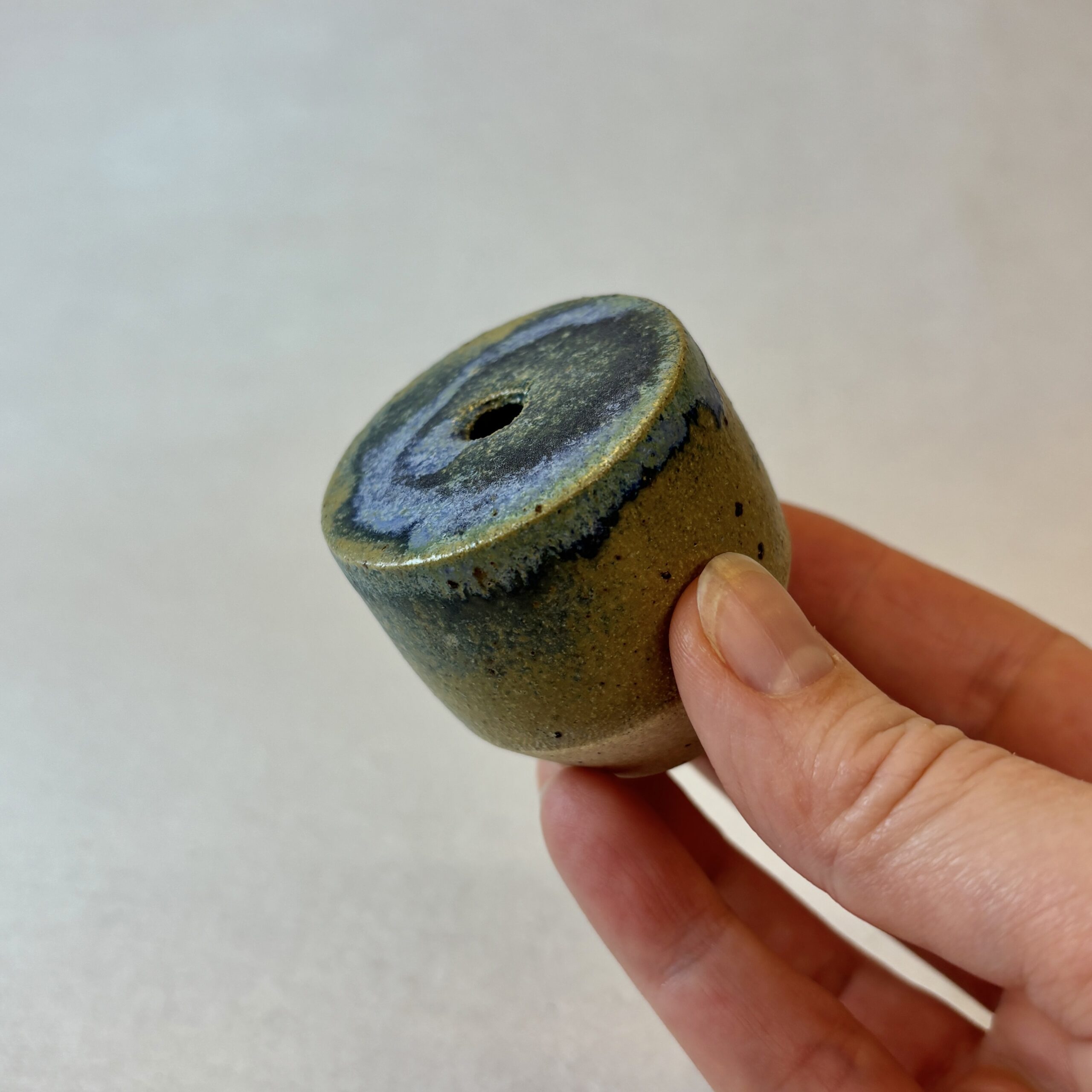 Blågrøn minivase - Billede 2