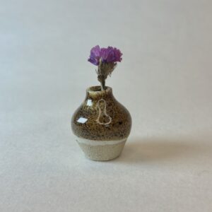 Brun minivase