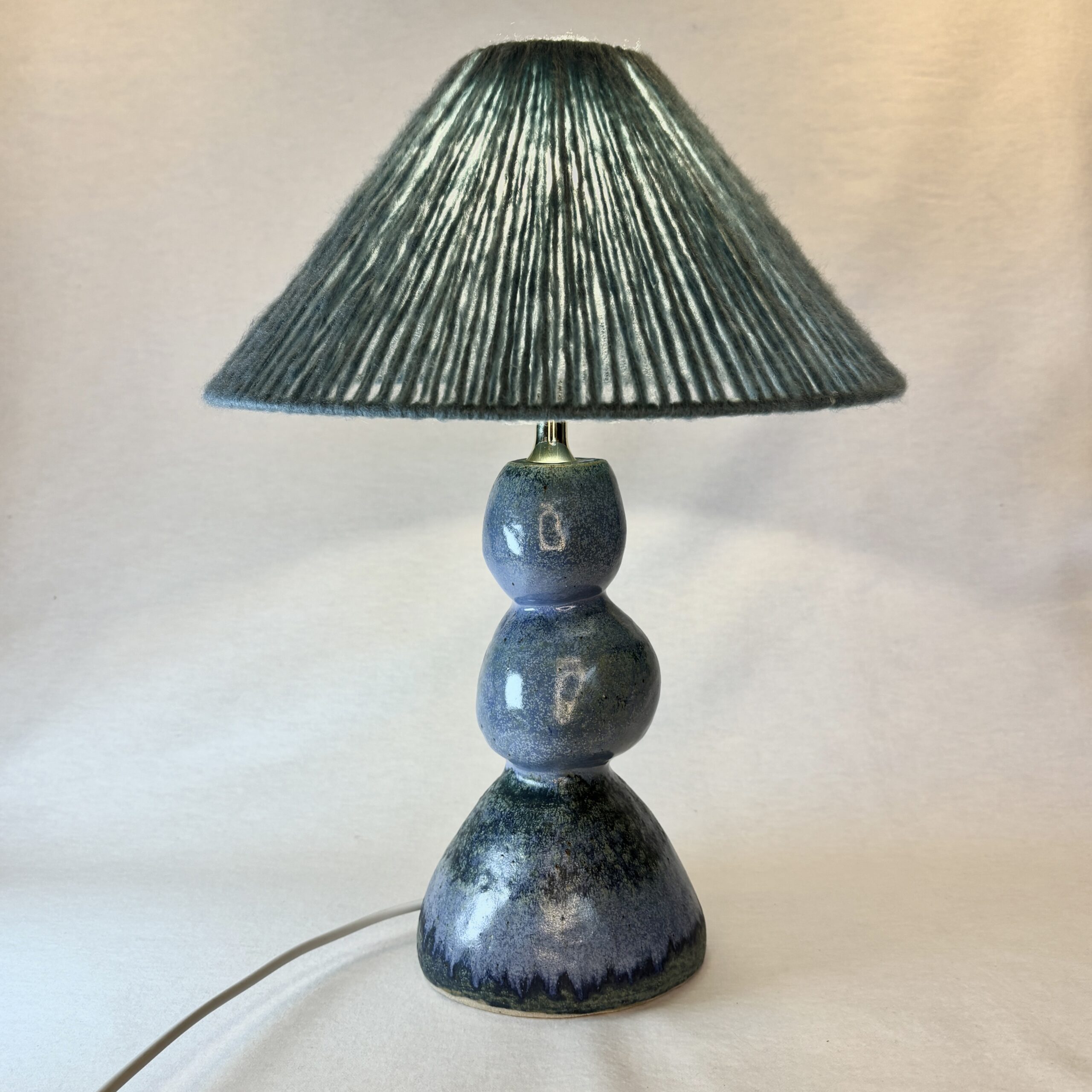 Bordlampe - blågrøn